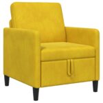 vidaXL Sofa s úložným priestorom Žltá 72 x 78 x 87 cm Polyester – Obrázok 2