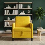 vidaXL Sofa s úložným priestorom Žltá 72 x 78 x 87 cm Polyester – Obrázok 3