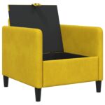 vidaXL Sofa s úložným priestorom Žltá 72 x 78 x 87 cm Polyester – Obrázok 4