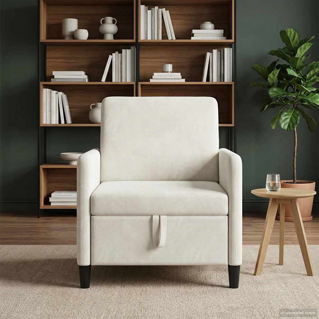 42036885_1.jpg vidaXL Sofa s úložným priestorom Krémová 72 x 78 x 87 cm Polyester – Obrázok 1