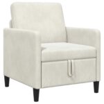 vidaXL Sofa s úložným priestorom Krémová 72 x 78 x 87 cm Polyester – Obrázok 2