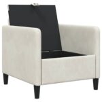 vidaXL Sofa s úložným priestorom Krémová 72 x 78 x 87 cm Polyester – Obrázok 4