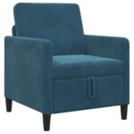 vidaXL Sofa s úložným priestorom Modrá 72 x 78 x 87 cm Polyester – Obrázok 2