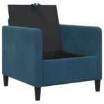 vidaXL Sofa s úložným priestorom Modrá 72 x 78 x 87 cm Polyester – Obrázok 4