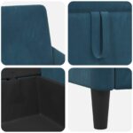 vidaXL Sofa s úložným priestorom Modrá 72 x 78 x 87 cm Polyester – Obrázok 7