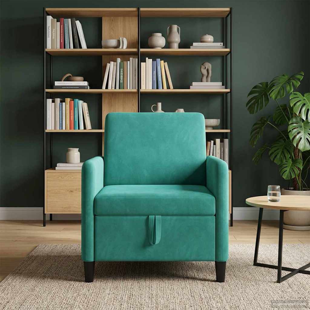42036887_1.jpg vidaXL Sofa s úložným priestorom Tyrkysová 72 x 78 x 87 cm Polyester – Obrázok 1