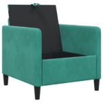 vidaXL Sofa s úložným priestorom Tyrkysová 72 x 78 x 87 cm Polyester – Obrázok 4