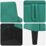 vidaXL Sofa s úložným priestorom Tyrkysová 72 x 78 x 87 cm Polyester – Obrázok 7