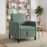 vidaXL Sofa s úložným priestorom Morská zelená 72 x 78 x 87 cm – Obrázok 3
