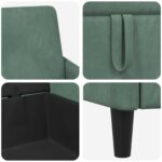 vidaXL Sofa s úložným priestorom Morská zelená 72 x 78 x 87 cm – Obrázok 7