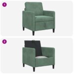 vidaXL Sofa s úložným priestorom Morská zelená 72 x 78 x 87 cm – Obrázok 8