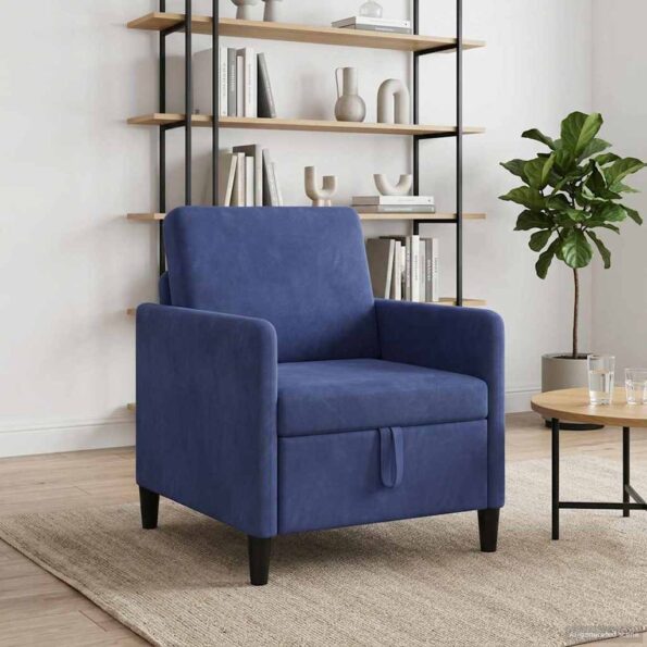 vidaXL Sofa s úložným priestorom Policajná modrá 72 x 78 x 87 cm – Obrázok 3