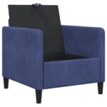 vidaXL Sofa s úložným priestorom Policajná modrá 72 x 78 x 87 cm – Obrázok 4