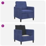 vidaXL Sofa s úložným priestorom Policajná modrá 72 x 78 x 87 cm – Obrázok 8