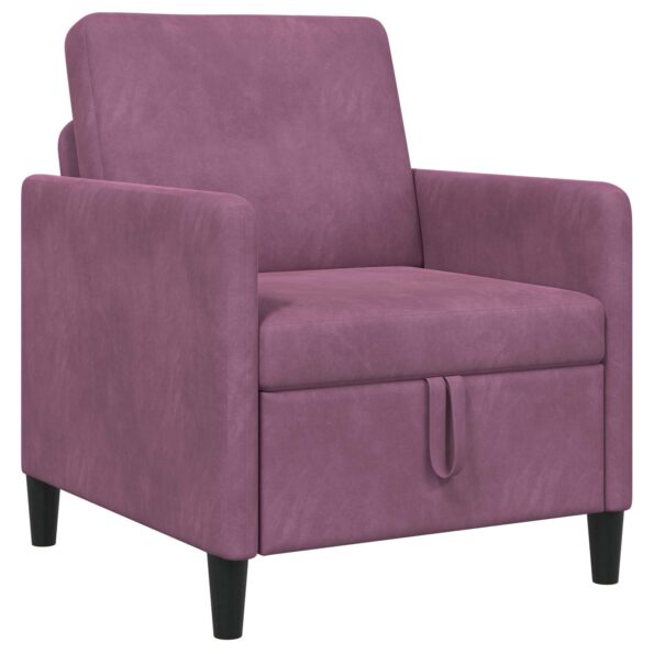 vidaXL Sofa s úložným priestorom Fialová 72 x 78 x 87 cm Polyester – Obrázok 2