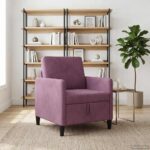 vidaXL Sofa s úložným priestorom Fialová 72 x 78 x 87 cm Polyester – Obrázok 3