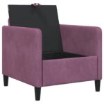 vidaXL Sofa s úložným priestorom Fialová 72 x 78 x 87 cm Polyester – Obrázok 4