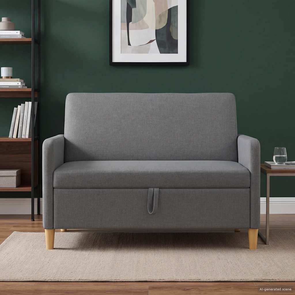 42036892_1.jpg vidaXL Sofa s úložným priestorom Tmavosivá 122 x 78 x 87 cm Polyester – Obrázok 1