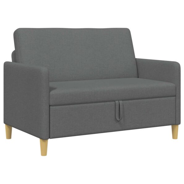 vidaXL Sofa s úložným priestorom Tmavosivá 122 x 78 x 87 cm Polyester – Obrázok 2