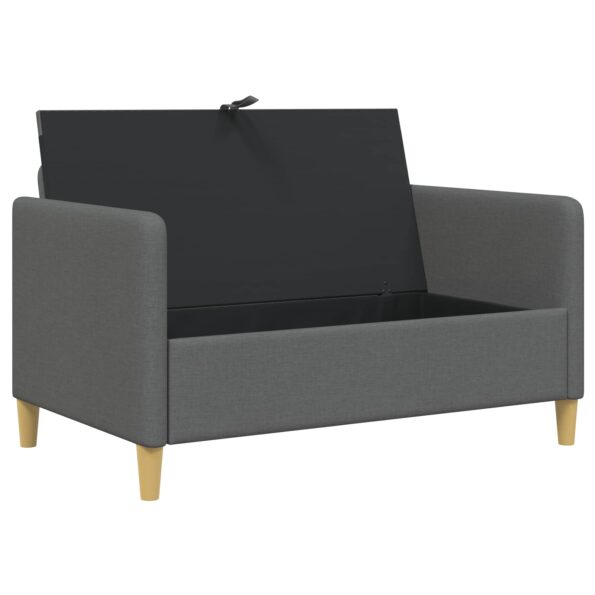 vidaXL Sofa s úložným priestorom Tmavosivá 122 x 78 x 87 cm Polyester – Obrázok 4