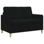 vidaXL Sofa s úložným priestorom Čierna 122 x 78 x 87 cm Polyester – Obrázok 2