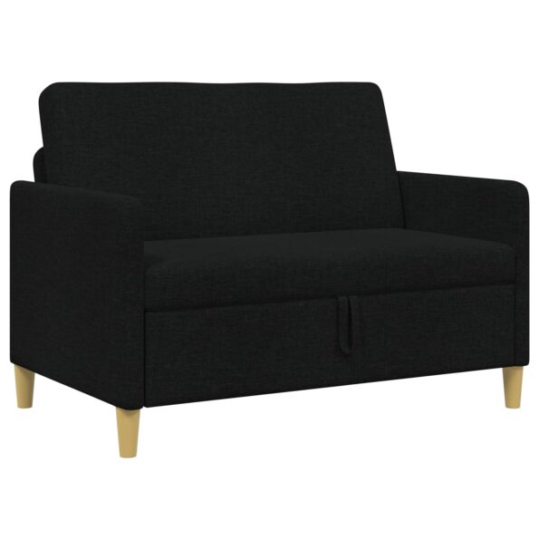 vidaXL Sofa s úložným priestorom Čierna 122 x 78 x 87 cm Polyester – Obrázok 2