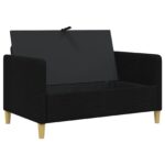 vidaXL Sofa s úložným priestorom Čierna 122 x 78 x 87 cm Polyester – Obrázok 4