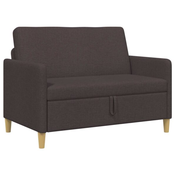 vidaXL Sofa s úložným priestorom Tmavohnedá 122 x 78 x 87 cm Polyester – Obrázok 2