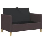vidaXL Sofa s úložným priestorom Tmavohnedá 122 x 78 x 87 cm Polyester – Obrázok 4