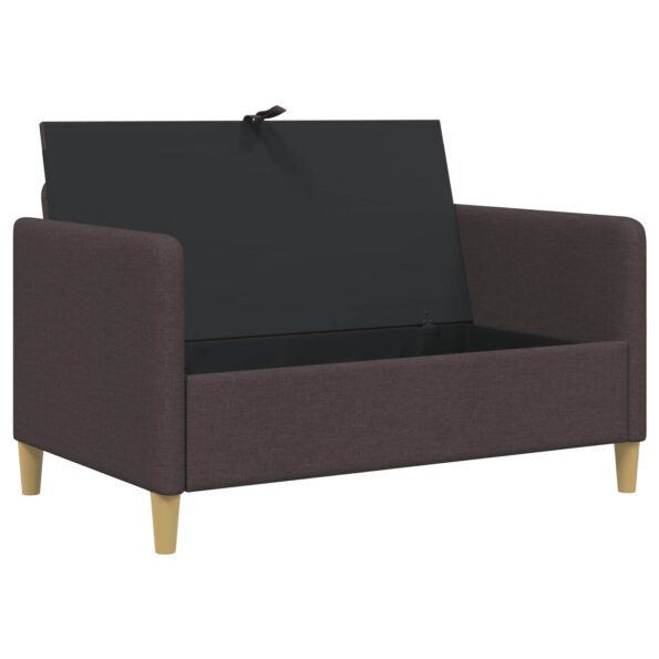 vidaXL Sofa s úložným priestorom Tmavohnedá 122 x 78 x 87 cm Polyester – Obrázok 4