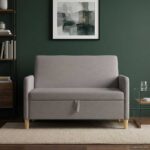 vidaXL Sofa s úložným priestorom Sivohnedá 122 x 78 x 87 cm Polyester