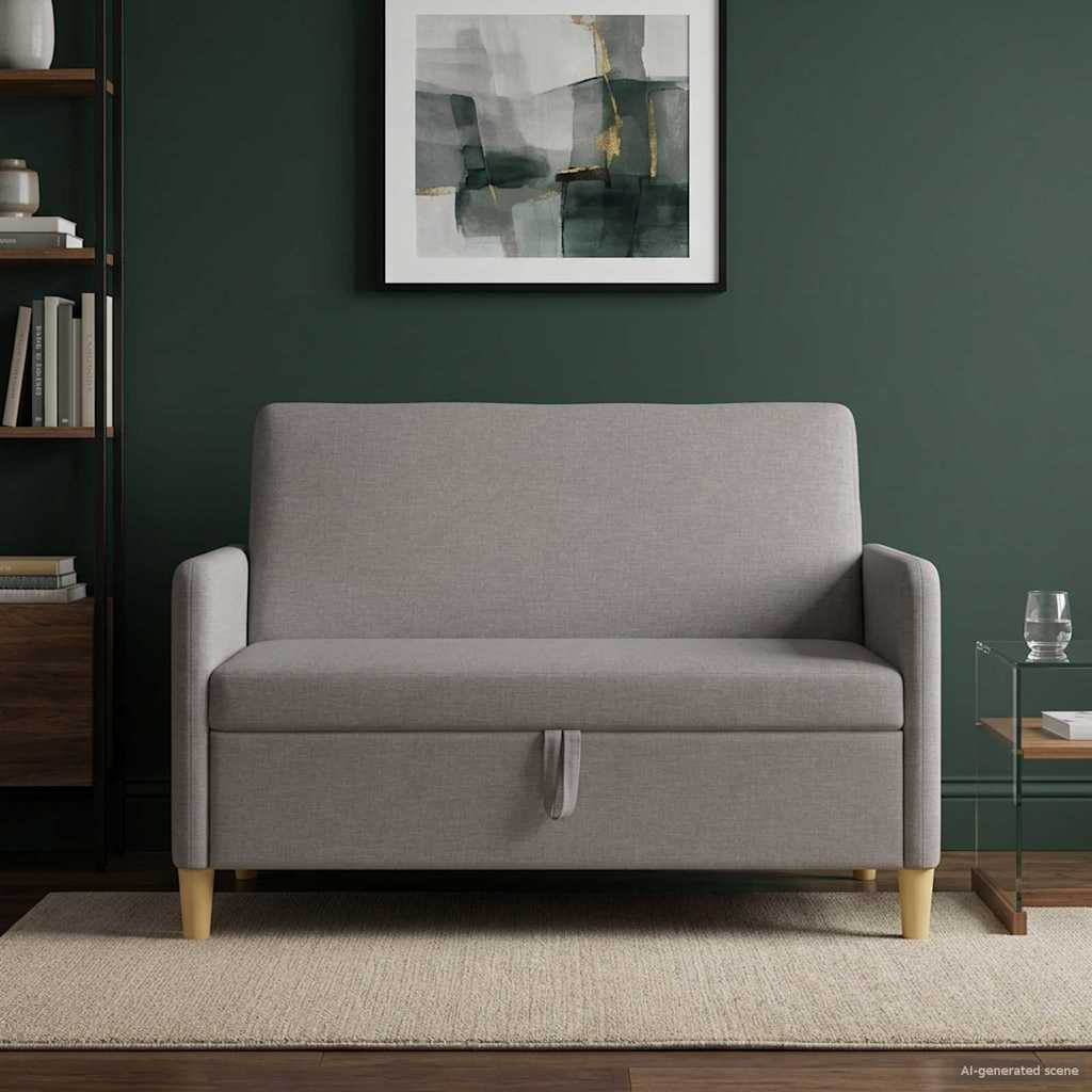 42036897_1.jpg vidaXL Sofa s úložným priestorom Sivohnedá 122 x 78 x 87 cm Polyester – Obrázok 1