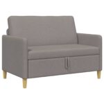 vidaXL Sofa s úložným priestorom Sivohnedá 122 x 78 x 87 cm Polyester – Obrázok 2