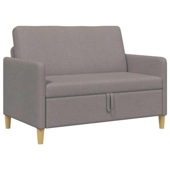 vidaXL Sofa s úložným priestorom Sivohnedá 122 x 78 x 87 cm Polyester – Obrázok 2