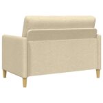 vidaXL Sofa s úložným priestorom Krémová 122 x 78 x 87 cm Polyester – Obrázok 5