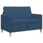vidaXL Sofa s úložným priestorom Modrá 122 x 78 x 87 cm Polyester – Obrázok 2