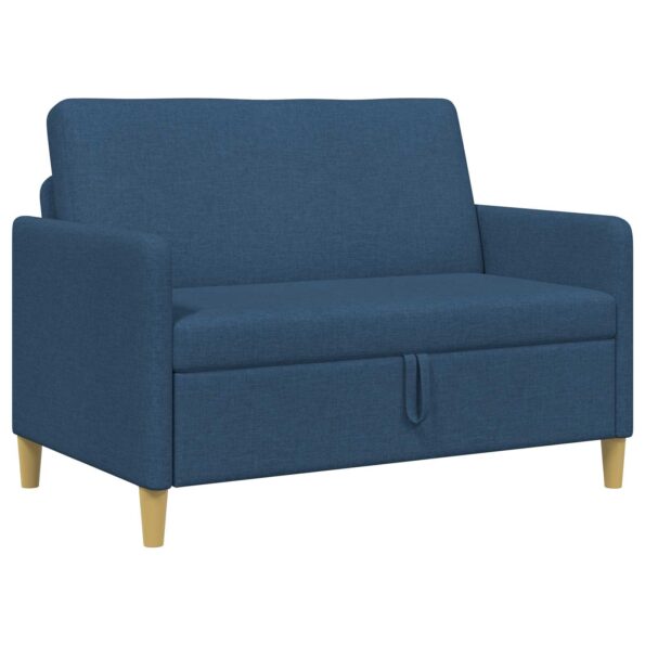 vidaXL Sofa s úložným priestorom Modrá 122 x 78 x 87 cm Polyester – Obrázok 2