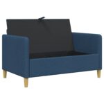 vidaXL Sofa s úložným priestorom Modrá 122 x 78 x 87 cm Polyester – Obrázok 4