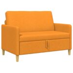 vidaXL Sofa s úložným priestorom Tmavá žltá 122 x 78 x 87 cm Polyester – Obrázok 2