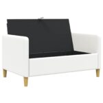 vidaXL Sofa s úložným priestorom Biela 122 x 78 x 87 cm Polyester – Obrázok 3