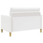vidaXL Sofa s úložným priestorom Biela 122 x 78 x 87 cm Polyester – Obrázok 4