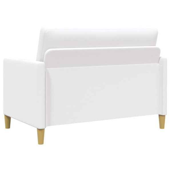 vidaXL Sofa s úložným priestorom Biela 122 x 78 x 87 cm Polyester – Obrázok 4