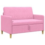 vidaXL Sofa s úložným priestorom Ružová 122 x 78 x 87 cm Polyester – Obrázok 2