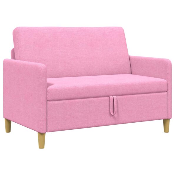 vidaXL Sofa s úložným priestorom Ružová 122 x 78 x 87 cm Polyester – Obrázok 2