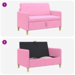 vidaXL Sofa s úložným priestorom Ružová 122 x 78 x 87 cm Polyester – Obrázok 6