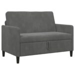 vidaXL Sofa s úložným priestorom Tmavosivá 122 x 78 x 87 cm Polyester – Obrázok 2