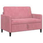 vidaXL Sofa s úložným priestorom Ružová 122 x 78 x 87 cm Polyester – Obrázok 2