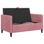 vidaXL Sofa s úložným priestorom Ružová 122 x 78 x 87 cm Polyester – Obrázok 4