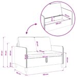 vidaXL Sofa s úložným priestorom Ružová 122 x 78 x 87 cm Polyester – Obrázok 7
