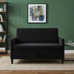 vidaXL Sofa s úložným priestorom Čierna 122 x 78 x 87 cm Polyester